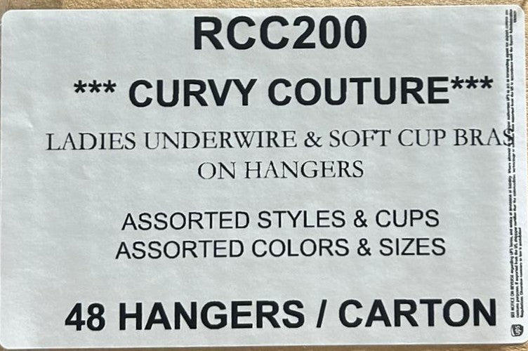 CURVY COUTURE LADIES UNDERWIRE & SOFT CUP BRAS STYLE RCC200