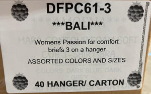BALI WOMENS PASSION FOR COMFORT BRIEFS STYLE DFPC61-3