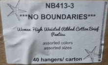 NO BOUNDARIES WOMEN HIGH WAISTED RIBBED COTTON BRIEF PANTIES STYLE NB413-3