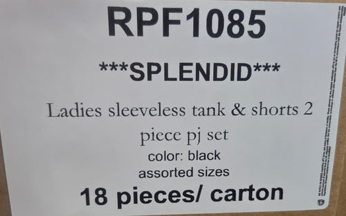 SPLENDID LADIES SLEEVELESS TANK & SHORTS 2 PIECE PJ SET STYLE RPF1085