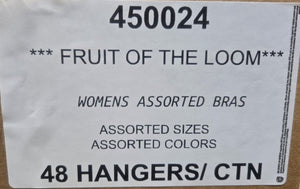 FRUIT OF THE LOOM WOMENS ASSORTED BRAS STYLE 450024
