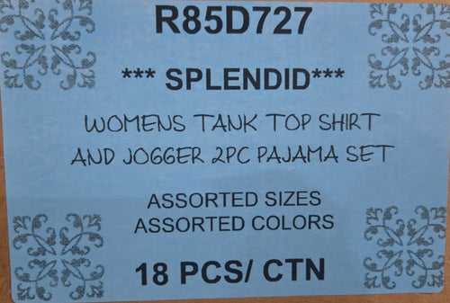 SPLENDID WOMENS TANK TOP SHIRT AND JOGGER 2PC PAJAMA SET STYLE R85D727