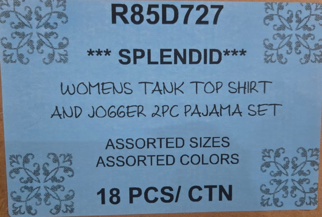 SPLENDID WOMENS TANK TOP SHIRT AND JOGGER 2PC PAJAMA SET STYLE R85D727