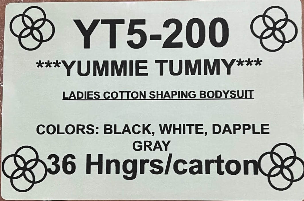 YUMMIE TUMMY LADIES COTTON SHAPING BODYSUIT STYLE YT5-200