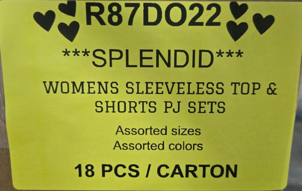 SPLENDID WOMENS SLEEVELESS TOP & SHORTS PJ SETS STYLE R87DO22