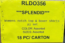SPLENDID WOMENS NOTCH TOP & BOXER SHORTS PJ SET STYLE RLDO356