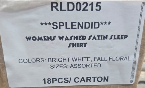 SPLENDID WOMENS WASHED SATIN SLEEP SHIRT STYLE RLD0215