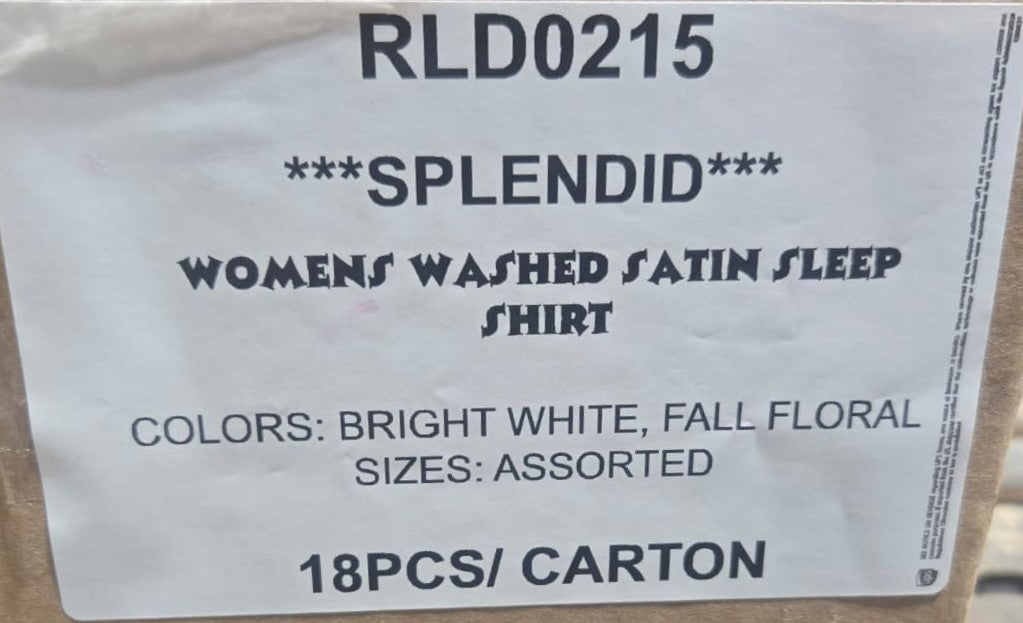 SPLENDID WOMENS WASHED SATIN SLEEP SHIRT STYLE RLD0215
