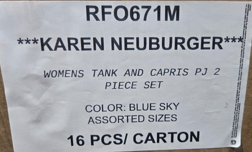 KAREN NEUBURGER WOMENS TANK AND CAPRIS PJ 2PC SET STYLE RFO671M