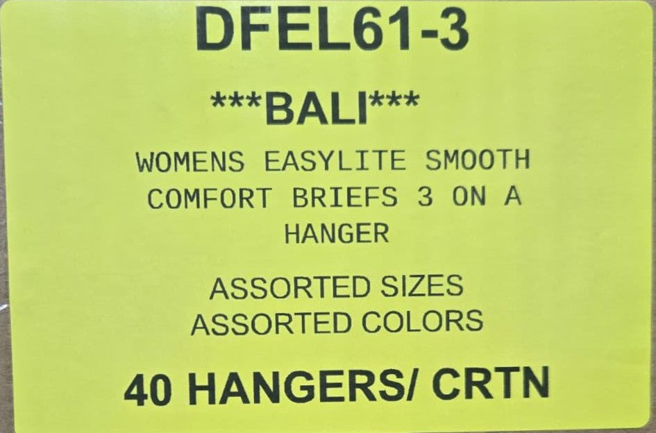 BALI WOMENS EASYLITE SMOOTH COMFORT BRIEFS STYLE DFEL61-3