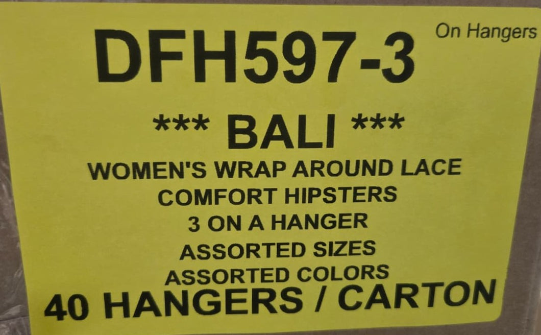 BALI WOMEN'S WRAP AROUND LACE COMFORT HIPSTERS STYLE DFH597-3