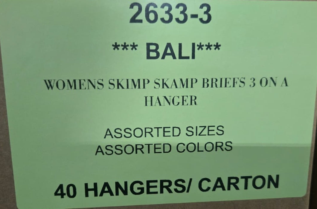 BALI WOMENS SKIMP SKAMP BRIEFS STYLE 2633-3