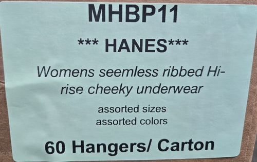 HANES WOMENS SEAMLESS RIBBED HI-RISE CHEEKY UNDERWEAR STYLE MHBP11