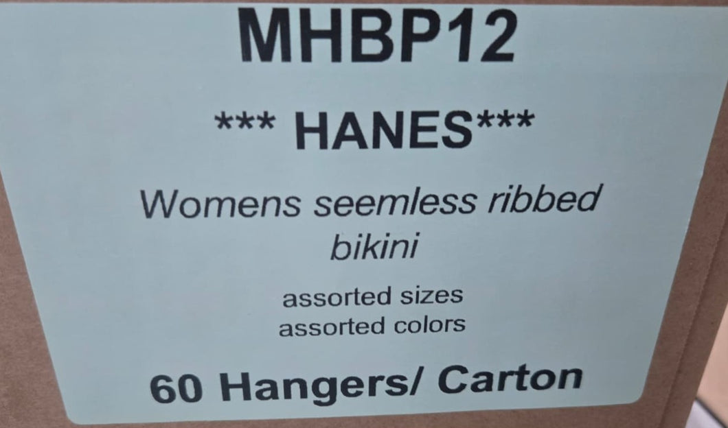 HANES WOMENS SEAMLESS RIBBED BIKINI STYLE MHBP12