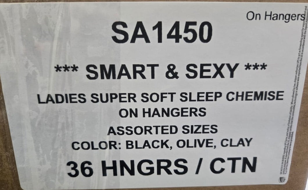 SMART & SEXY LADIES SUPER SOFT SLEEP CHEMISE STYLE SA1450