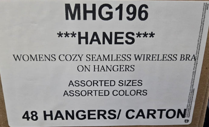 HANES WOMENS COZY SEAMLESS WIRELESS BRA STYLE MHG196