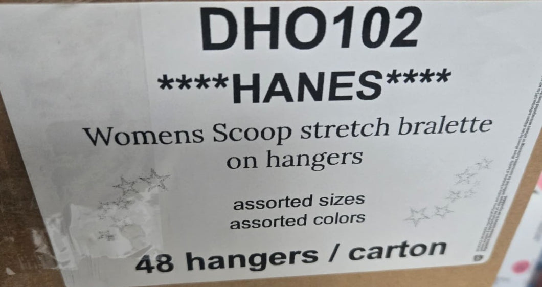 HANES WOMENS SCOOP STRETCH BRALETTE STYLE DHO102