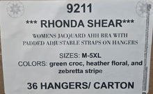 RHONDA SHEAR WOMENS JACQUARD AHH BRA WITH PADDED ADJUSTABLE STRAPS STYLE 9211