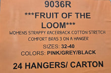 FRUIT OF THE LOOM WOMENS STRAPPY RACERBACK COTTON STRETCH COMFORT STYLE 9036R