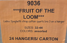FRUIT OF THE LOOM LADIES SPAGHETTI STRAP COTTON SPORTS BRA STYLE 9036