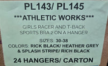 ATHLETIC WORKS GIRLS RACER AND T-BACK SPORTS BRA STYLE PL143/PL145