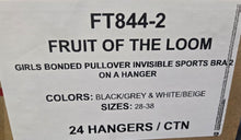 FRUIT OF THE LOOM GIRLS BONDED PULLOVER INVISIBLE SPORTS BRA STYLE FT844-2