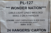 WONDER NATION GIRLS LIGHT LINED MOLDED BRAS STYLE PL-127