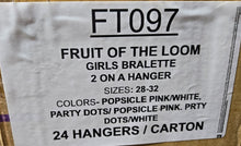 FRUIT OF THE LOOM GIRLS BRALETTE STYLE FT097