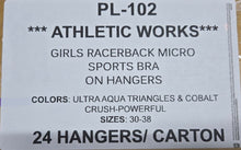 ATHLETIC WORKS GIRLS RACERBACK MICRO SPORTS BRA STYLE PL-102