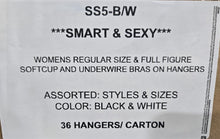 SMART & SEXY WOMENS REGULAR SIZE & FULL FIGURE SOFTCUP AND UNDERWIRE BRAS STYLE SS5-B/W