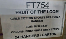 FRUIT OF THE LOOM GIRLS COTTON SPORTS BRA STYLE FT754