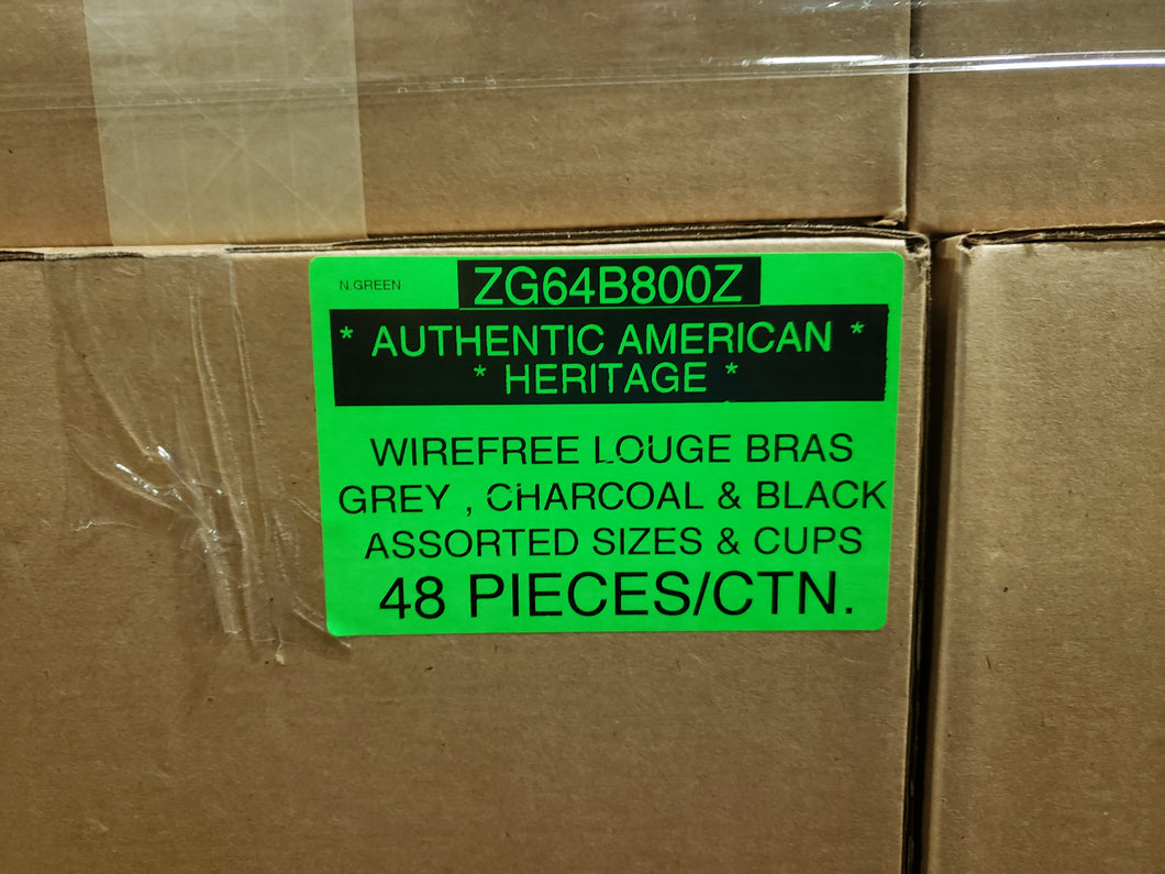 AUTHENTIC AMERICAN HERITAGE WIREFREE LOUGE BRAS Style ZG64B800Z