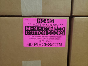 HAPPY SOCKS MEN'S COMBED COTTON SOCKS Style HS-MS