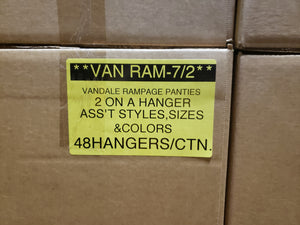 VANDALE RAMPAGE PANTIES 2 ON A HANGER Style VAN RAM-7/2