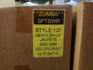 ZUMBA MEN'S ZIP-UP JACKETS Style 137