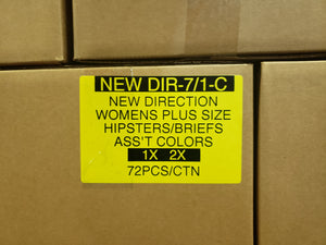 NEW DIRECTION WOMENS PLUS SIZE HIPSTERS/BRIEFS Style NEW DIR-7/1-C