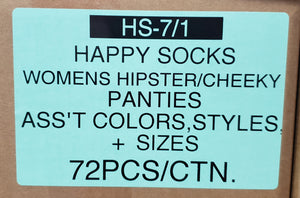 HAPPY SOCKS WOMENS HIPSTER/CHEEKY PANTIES STYLE HS-7/1