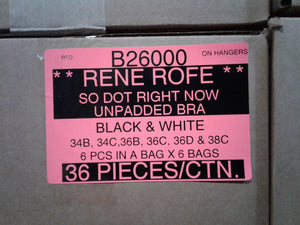 RENE ROFE SO DOT RIGHT NOW UNPADDED BRA STYLE B26000