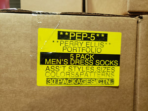 PERRY ELLIS PORTFOLIO 5 PACK MEN'S DRESS SOCKS STYLE PEP-5