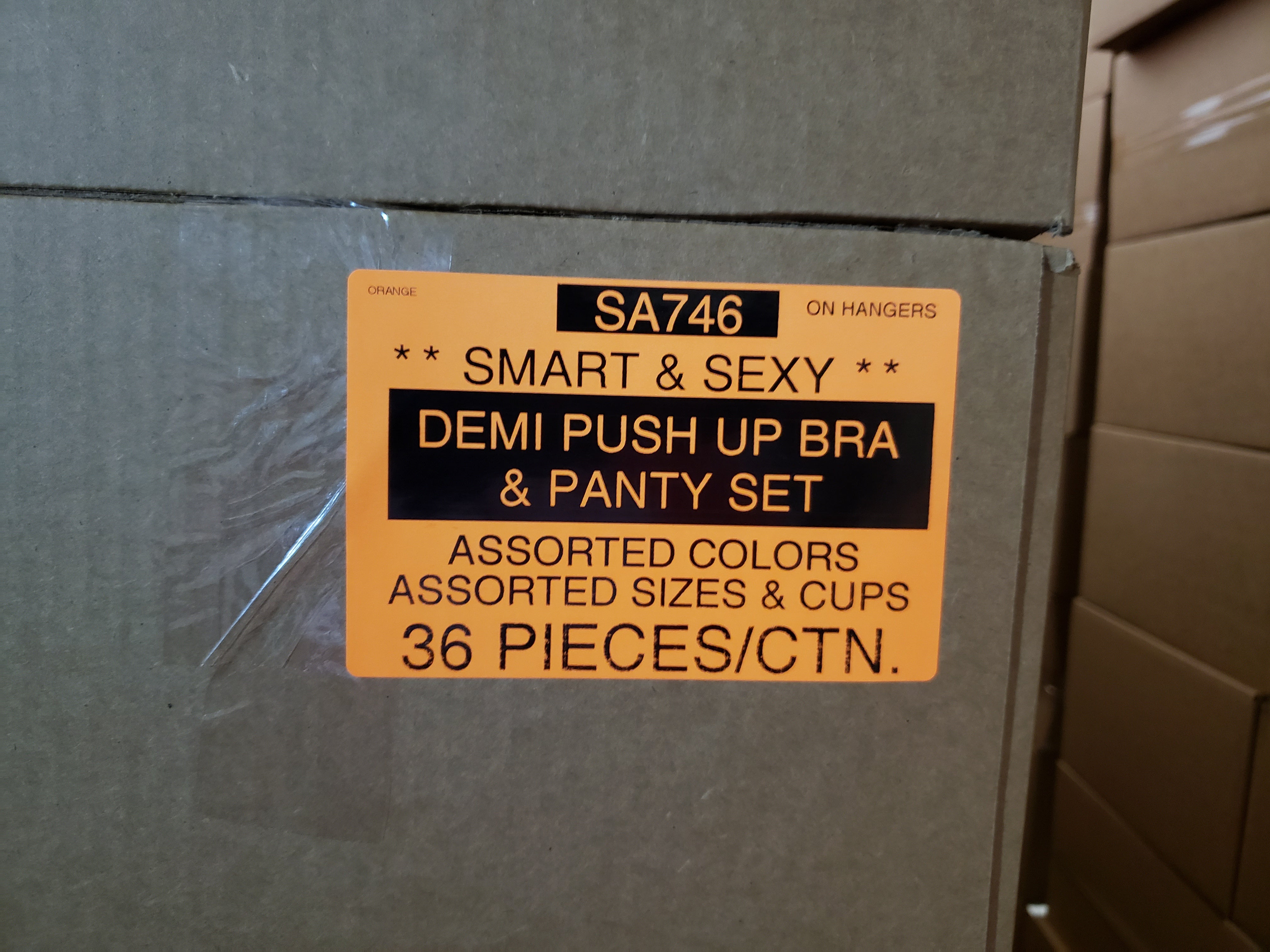 Women's Demi Push-Up Bra & Panty Set, Style SA746