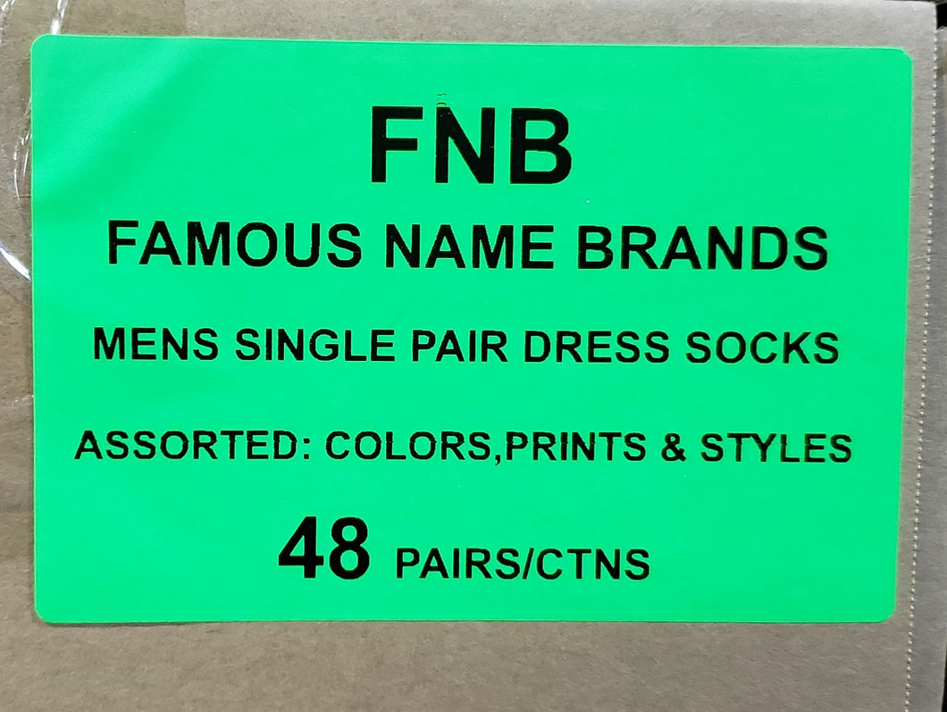 FAMOUS NAME BRANDS MENS SINGLE PAIR DRESS SOCKS