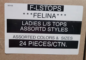 FELINA LADIES L/S TOPS STYLE F-LSTOPS