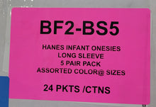 HANES INFANT ONESIES LONG SLEEVE STYLE BF2BS5