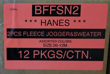 HANES 2 PIECE FLEECE JOGGER + SWEATSHIRT STYLE BFFSN2