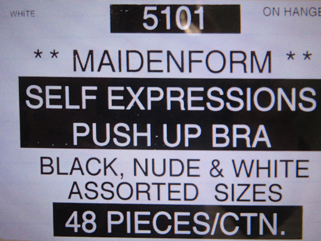 MAIDENFORM SELF EXPRESSIONS PUSH UP BRA Style 5101