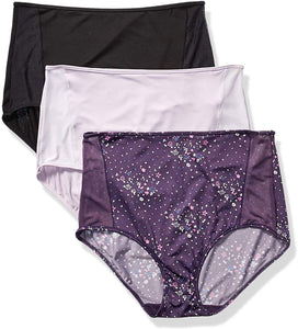 Olga Intimates 3 Pack Ladies Ultra Stretch Microfiber with Mesh Briefs