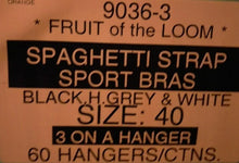 FRUIT OF THE LOOM SPAGHETTI STRAP SPORT BRAS Style 9036-3