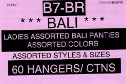 BALI LADIES ASSORTED PANTIES STYLE B7-BR