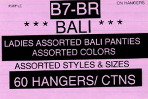 BALI LADIES ASSORTED PANTIES STYLE B7-BR