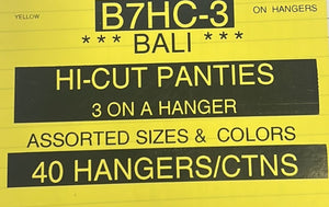 Bali Hi-Cut Panties 3 on hangers Style B7HC-3